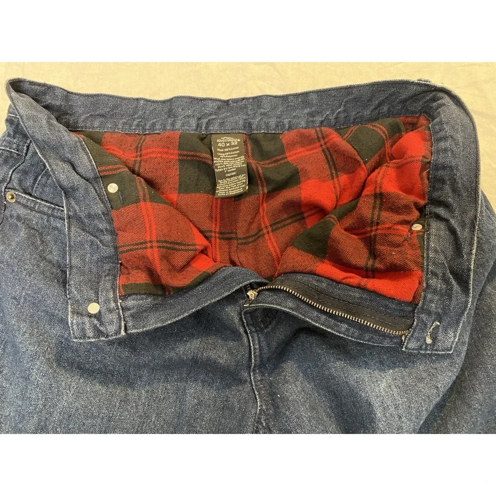 Flannel Lined Jeans 36x30 Actual Adventure Ridge Denim Work Pants - Picture 8 of 12